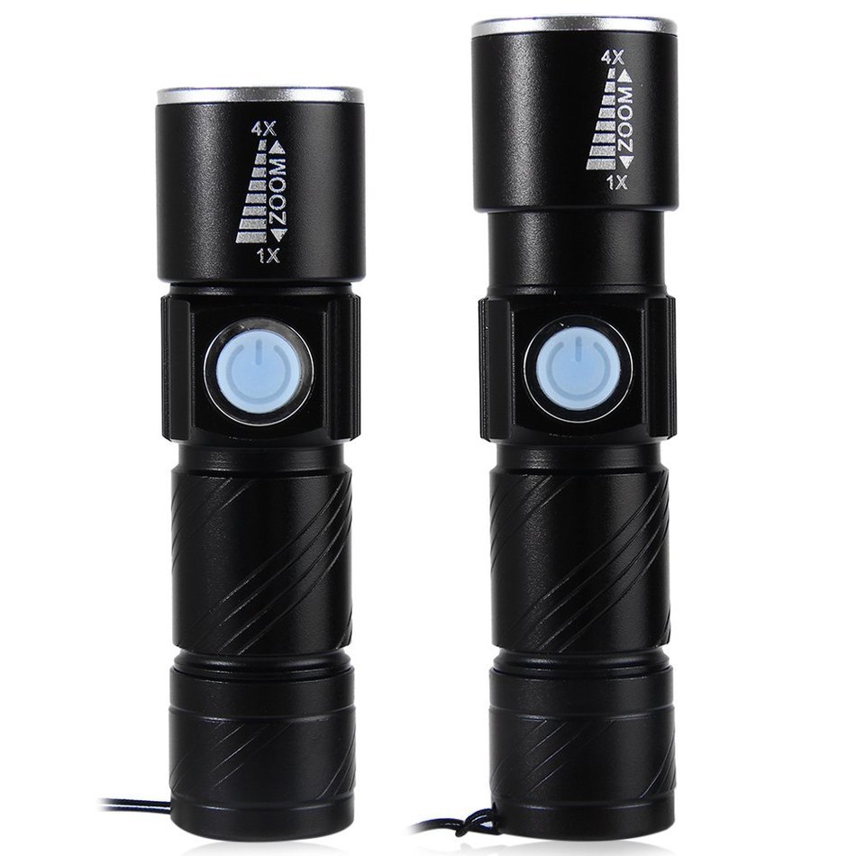 Tactical Mini Rechargeable Powerful Torch (Aluminium Alloy) - Diamond Torch