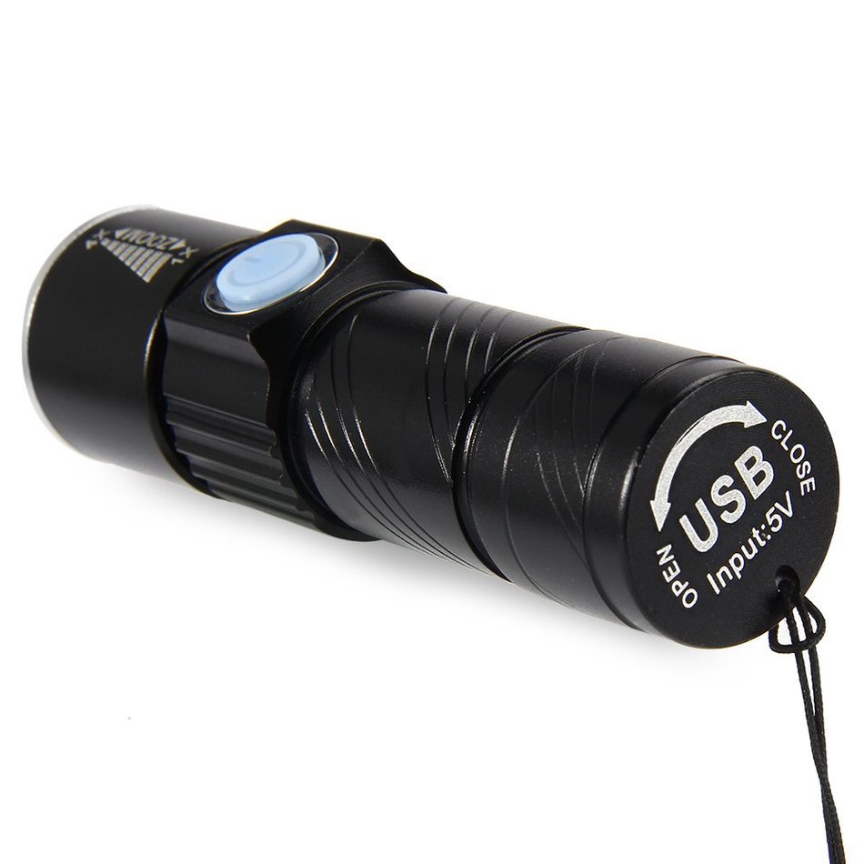 Tactical Mini Rechargeable Powerful Torch (Aluminium Alloy) - Diamond Torch