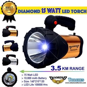 diamond 15 watt long range led torch