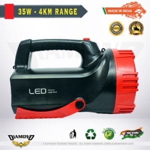 Diamond 35 Watt LED High Power Rechargeable Torch【4 KM Range】